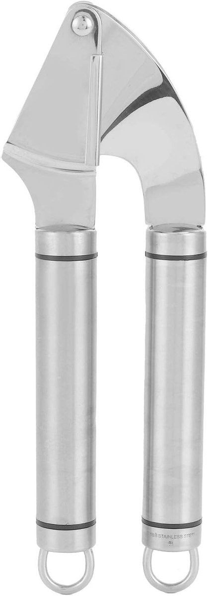 Knoflookpers - Gemberhakker - Keukenwerk - 304 RVS Constructie - 18.6 cm Lengte - Zilverkleurig