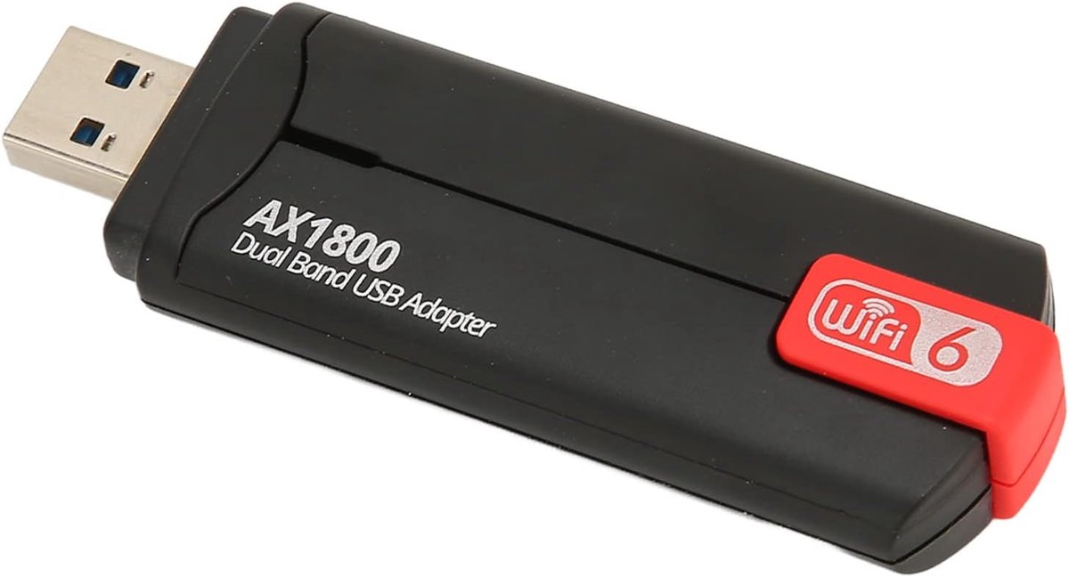 Draadloze WiFi Adapter - Snelle Internet Stick - Kantoor Werk - AX6000 Snelheid - USB 3.0 - Zwart