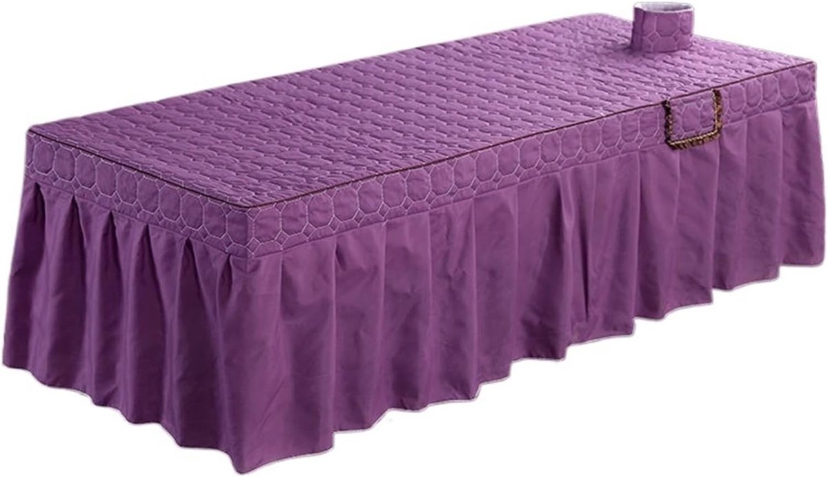 Schoonheidsbankhoes - Massagehoes Lakentje - Behandeltafel Beschermen - Zacht Ademend Materiaal - 180 x 60 cm - Paars