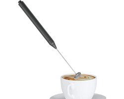 Handmatige Melkopschuimer - Koffiemixer Opschuimer - Dranken Bereiden - Eenknopsbediening - 24 cm - Zwart