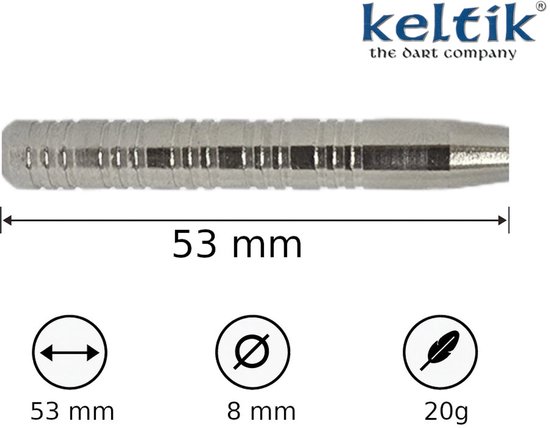 Steeldart Stalen Dartpijlen Keltik Karadoc 20 g van Merkloos — afbeelding 4