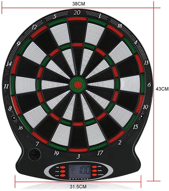 Elektronisch Dartbord Met LCD Scorebord - Dartspel Voor Thuis - Inclusief 6 Darts - Elektrisch - Softtip van Merkloos — afbeelding 4