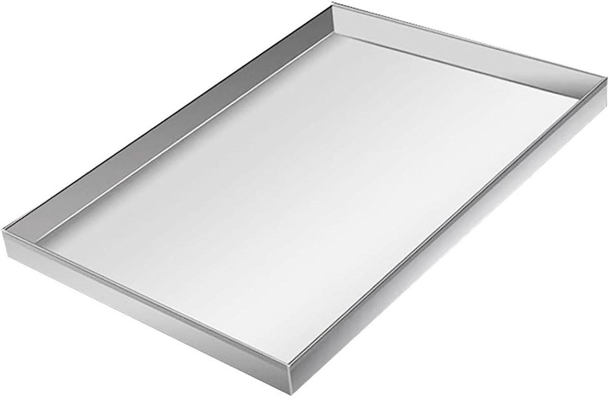 Afvoerpan Wasmachine - Lekbak Apparaten - Vocht Opvang - Roestvrij Staal - 60x60x5 cm