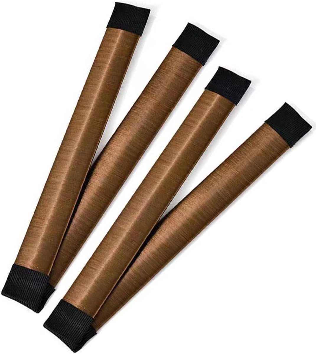 Haarknot Maker - Haaraccessoires Set - Elegant Kapsel - Flexibel Materiaal - 2 Stuks - Bruin