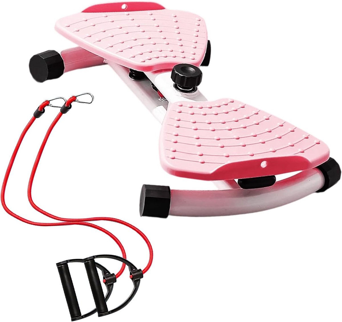 Twist Fitnessapparaat - Buiktrainer - Thuistraining - Geluidsarm antislip ontwerp - 51 x 34 x 10.2 cm - Roze