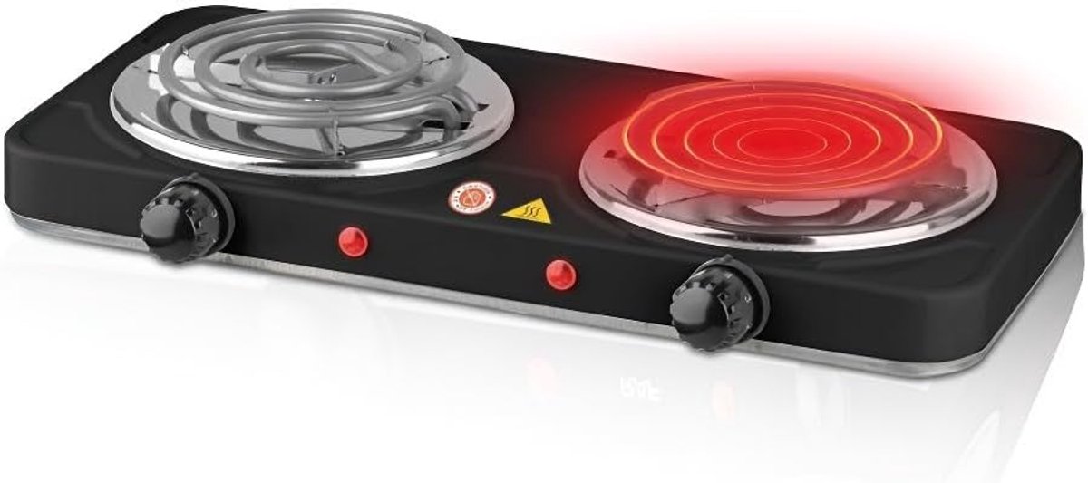 Elektrische Kookplaat - Dubbele Brander - Thuis Koken - Draagbaar Keramisch - 10x10x10mm