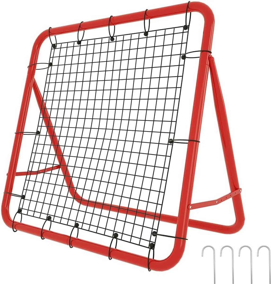 Verbeter je voetbaltechniek met opvouwbaar rebound net 100x65cm met 4 standen