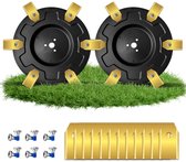 26 pièces Premium tuning pour tondeuses robotisées - compatible avec Mammotion LUBA 1 AWD et LUBA 2 AWD (jusqu'à l'année modèle 2024) - Disque de coupe pour 6 lames - Deux disques rotatifs renforcés par des fibres de verre
