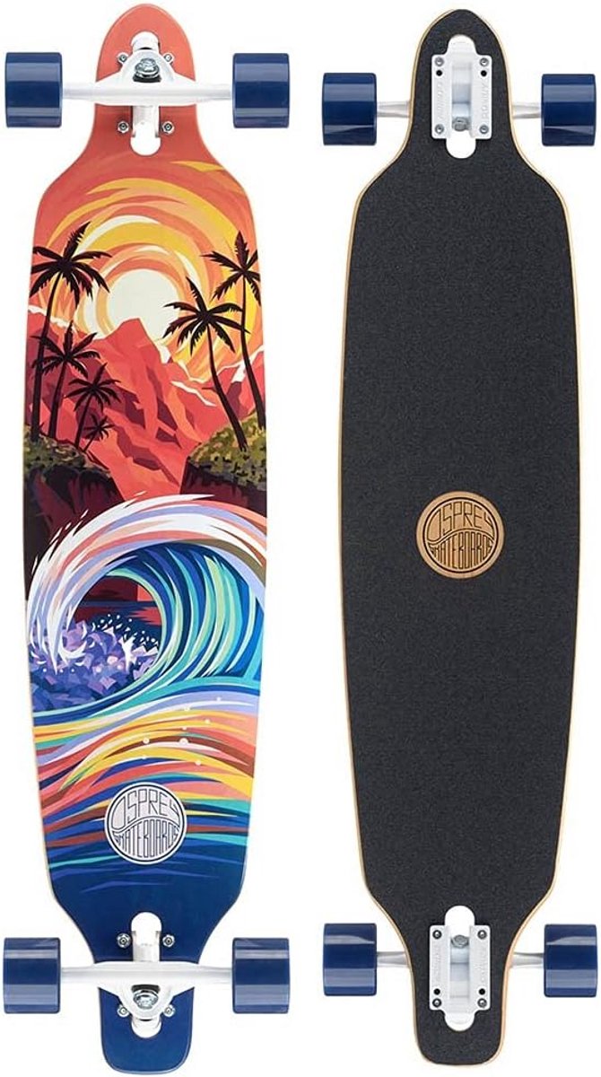 Longboard Houten Plank 99 cm - Twin Tip Skateboard voor Volwassenen en Kinderen