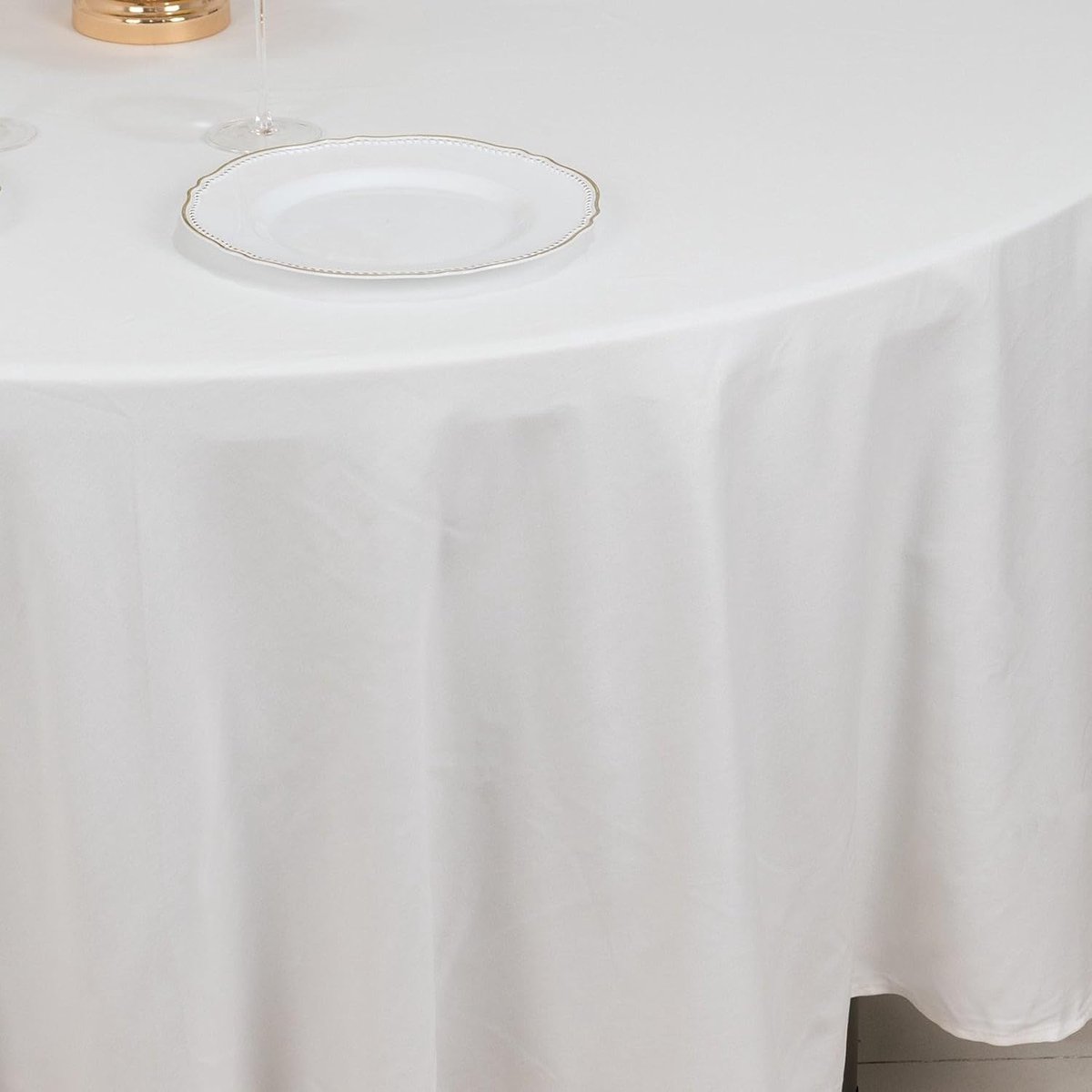 Ronde Katoenen Tafelkleden Wit - Ideaal voor Bruiloften en Feestjes