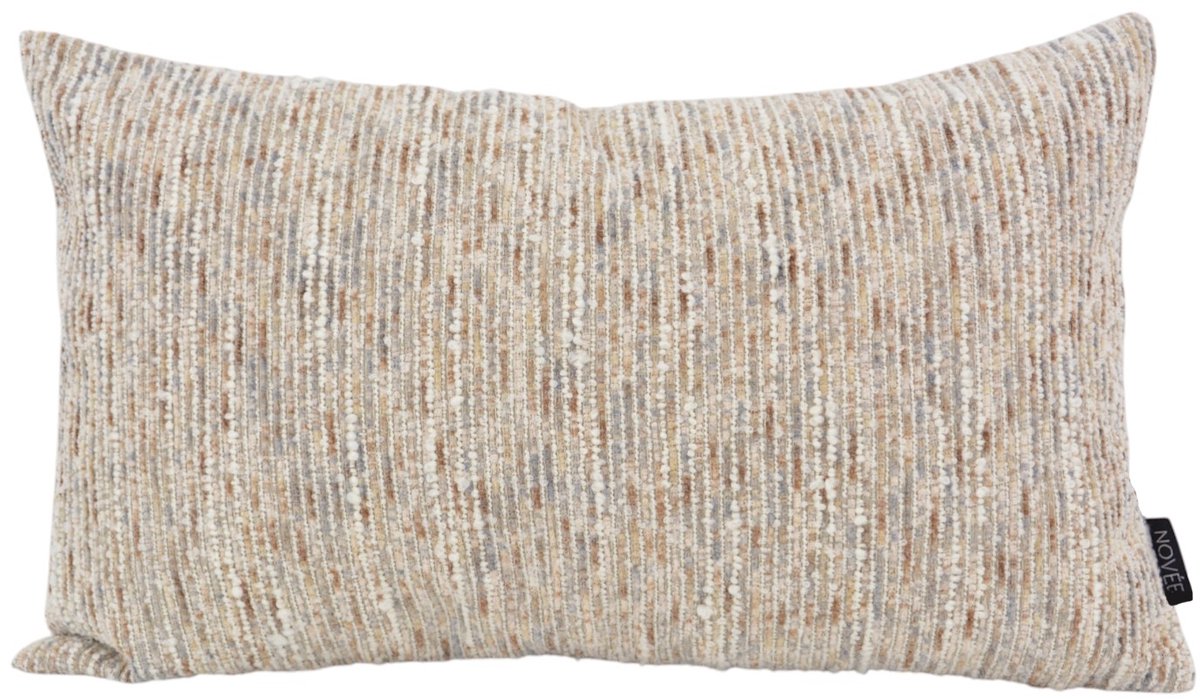 Chenille Kussenhoes 30x50 cm – Taupe/Beige | Luxe Sierkussenhoes | NOVÉE