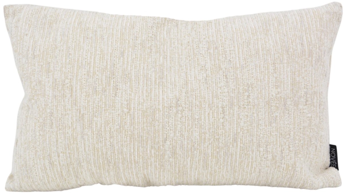 NOVÉE Chenille Kussenhoes 30x50 cm – Creme/Beige | Luxe Sierkussenhoes | NOVÉE