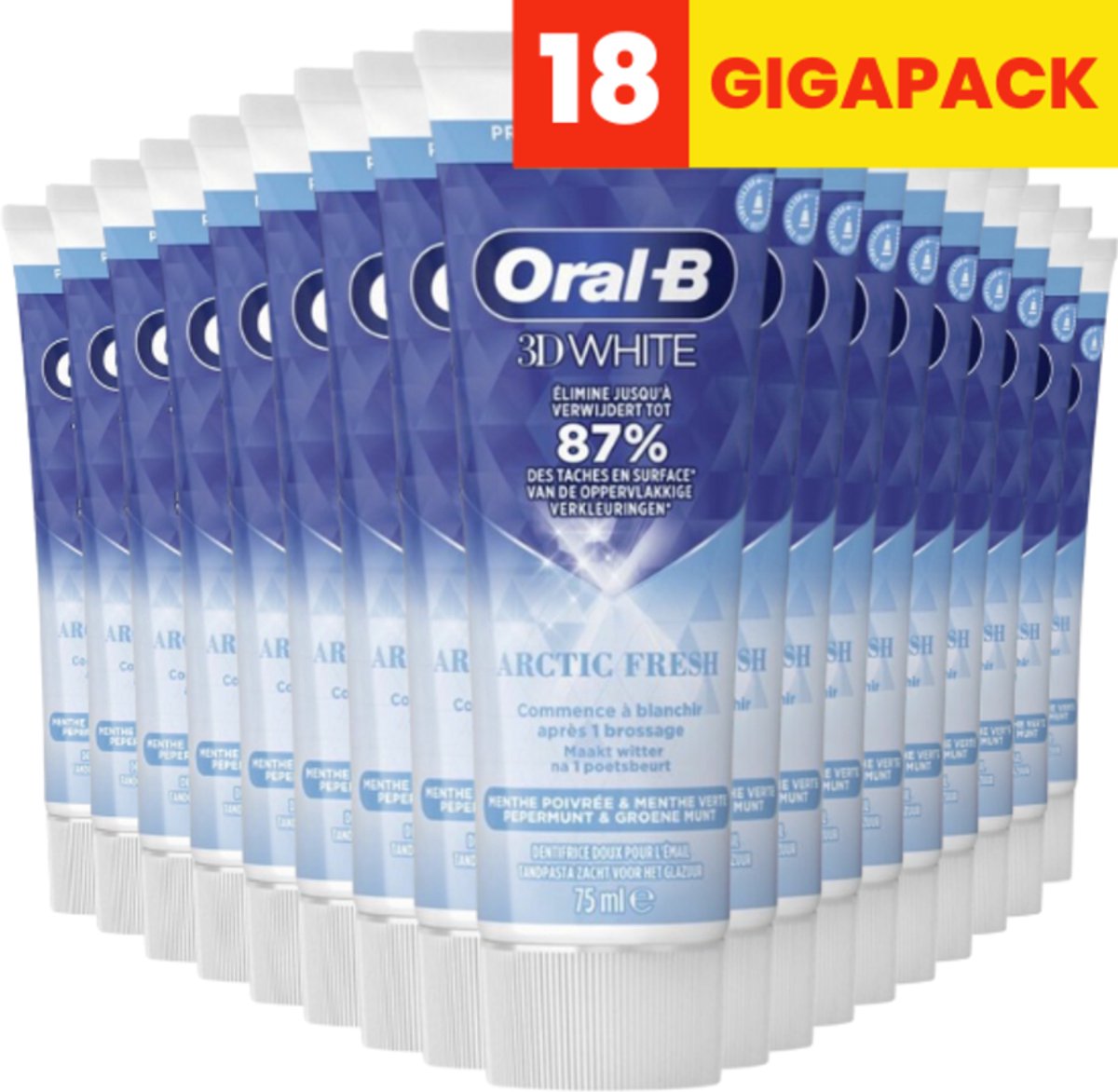 Oral-B Tandpasta 3D White Arctic Fresh - 18 x 75 ml