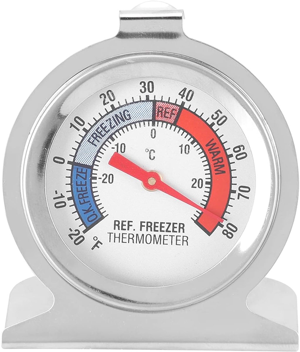 Mechanische Vriezer en Koelkast Thermometer met Grote Roestvrijstalen Wijzerplaat