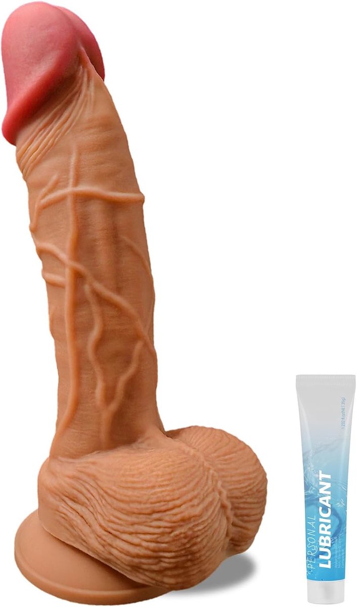 Realistische Dildo 17,8 cm – Siliconen Zuignap Dildo | G-spot & Anale Stimulatie | Dildo met Testikels | Seksspeelgoed voor Vrouwen & Mannen | Strap-on Geschikt | Discreet Verpakt