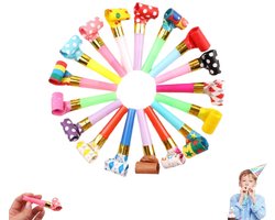 100 stuks - Leuke feestfluitjes - Kleurrijke verjaardagsfluitjes - Feestverhogende cadeaus - Duurzame fluitjes - Uitschuifbare fluitjes - Geschikt voor verjaardagen, bruiloften, oudejaarsavond, diploma-uitreikingen en feesten (willekeurige kleuren)
