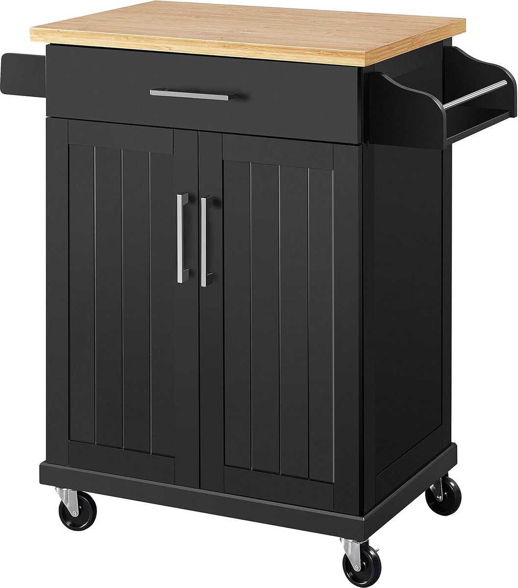 Keukeneiland Verplaatsbaar - Keukenkast op Wielen - Dressoir - Organizer - Keukenmeubel