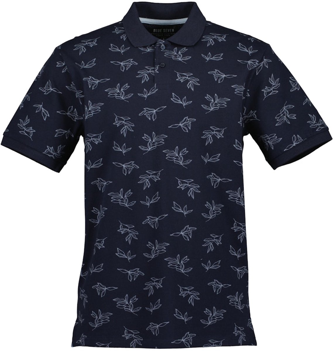 Blue Seven - Polo 321197 navy print KM - maat L