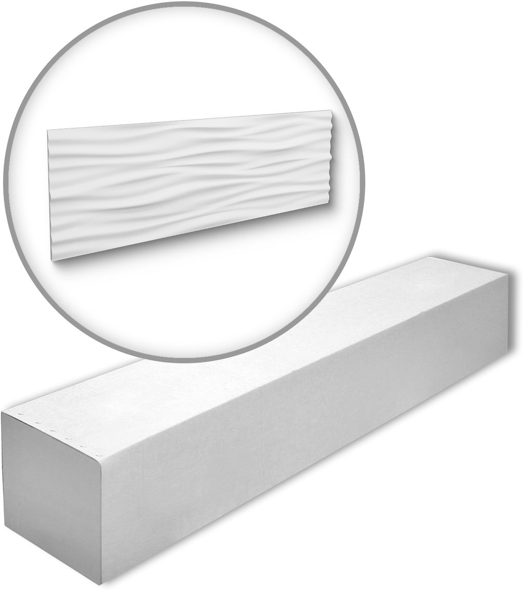 NMC LIQUID-box ARSTYL Noel Marquet 1 doos 6 stukken 3d muurpaneel modern design wit | 2,58 m2