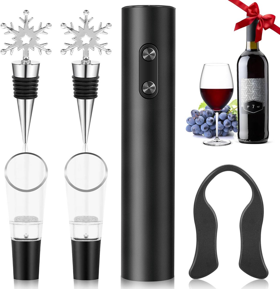 Elektrische Kurkentrekker - Automatische Wijnopener - Flessenopener - Cadeauset - Wijnmoment