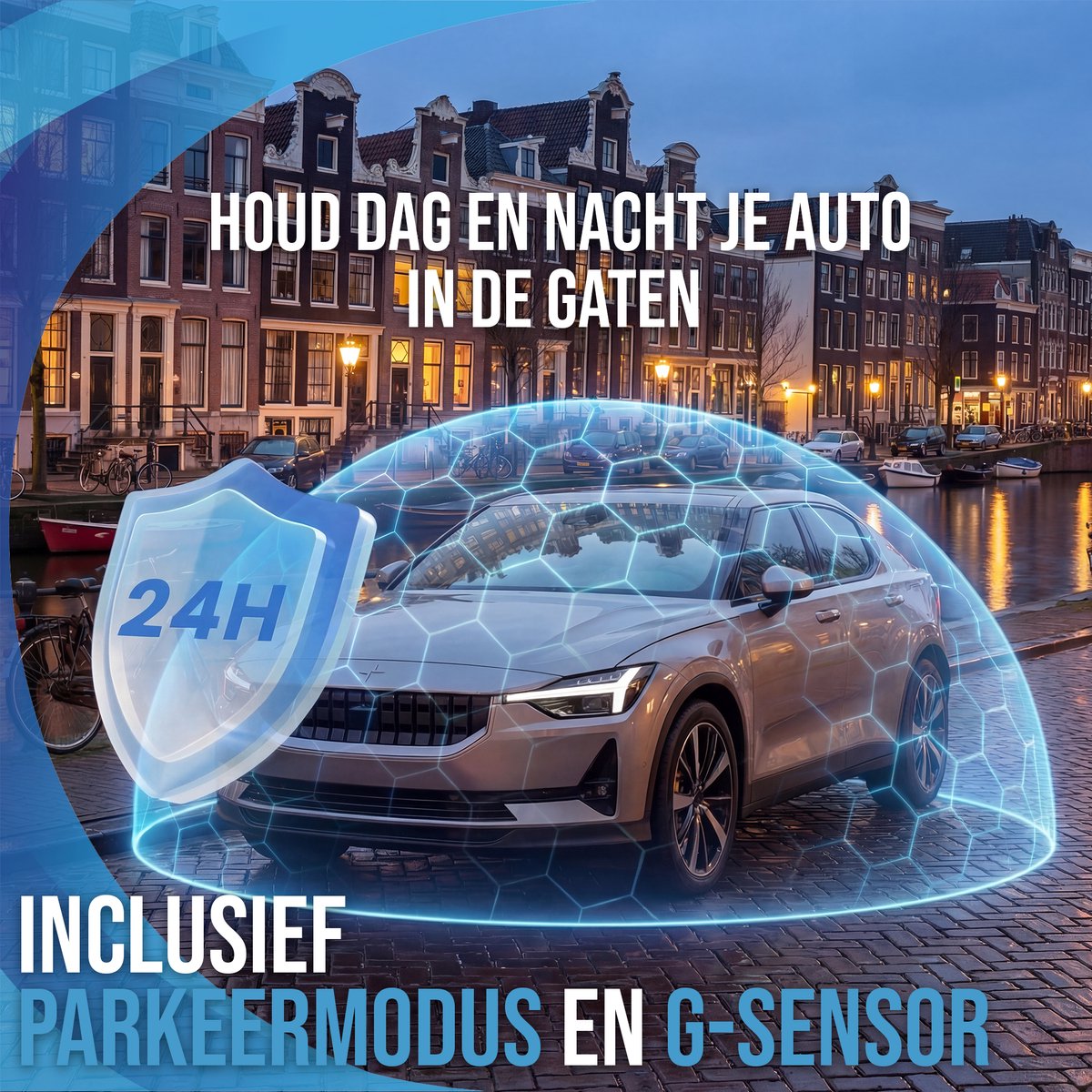Senzo Dashcam - Voor Auto - 4K Ultra HD - Voor & Achter - Wifi & GPS - Nachtzicht - G-Sensor - Met Parkeerbewaking - Met App - 64GB – foto 6