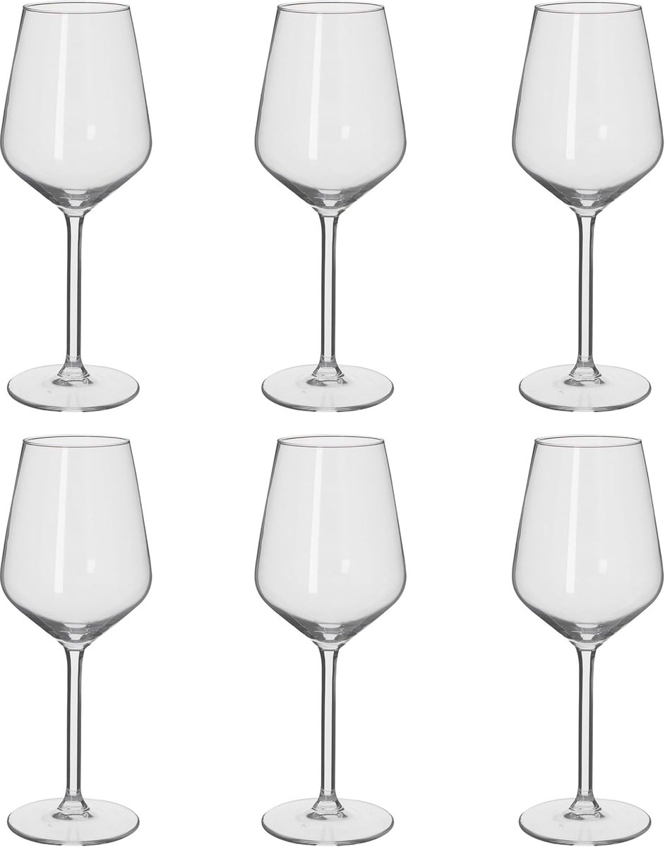 Set van 6 Witte Wijnglazen 37cl - Stijlvolle Set Glazen voor Witte Wijn