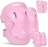 Suotu Skate Protection Set Enfants - Protection de Skate - Ensemble de Protection de Skate en Ligne - Rose - M