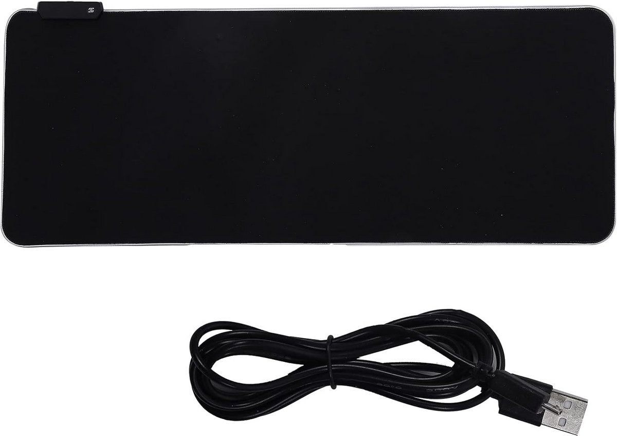 Grote RGB Gaming Muismat 800x300mm met 7 LED Kleuren en Antislip Basis
