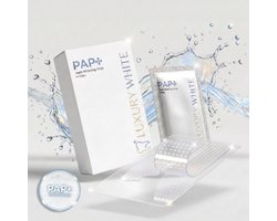 Luxury White - PAP+ Whitening Strips - Tandenblekers - Witte Tanden bleken - Teeth Whitening Strips - White Strips - Smile - Cresting Formula - Tandenbleekset - luxurywhite - Tandenbleek Set - Whitestrips - Pure Ingrediƫnten - Luxe Smile - 14 Paar