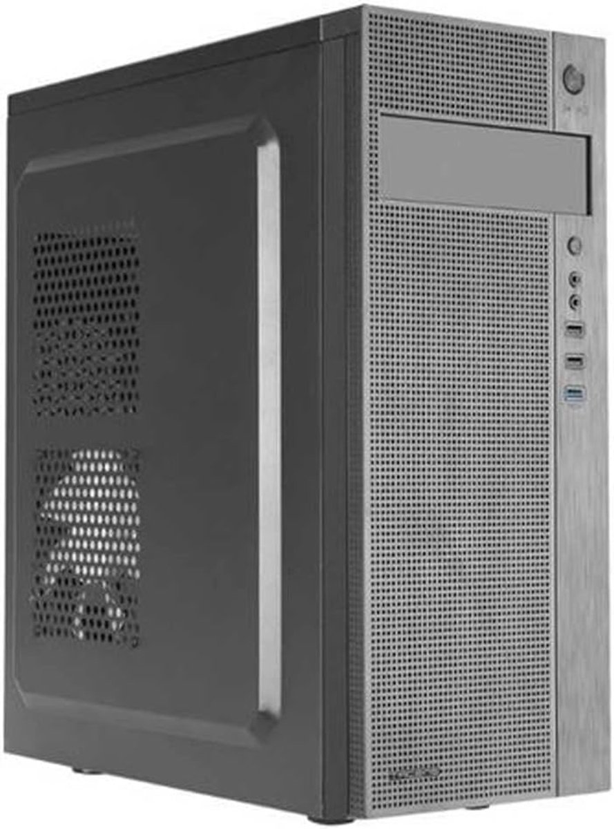 ATX Mid Tower PC Behuizing Zwart - Met Ventilator en Frontpanel Rooster