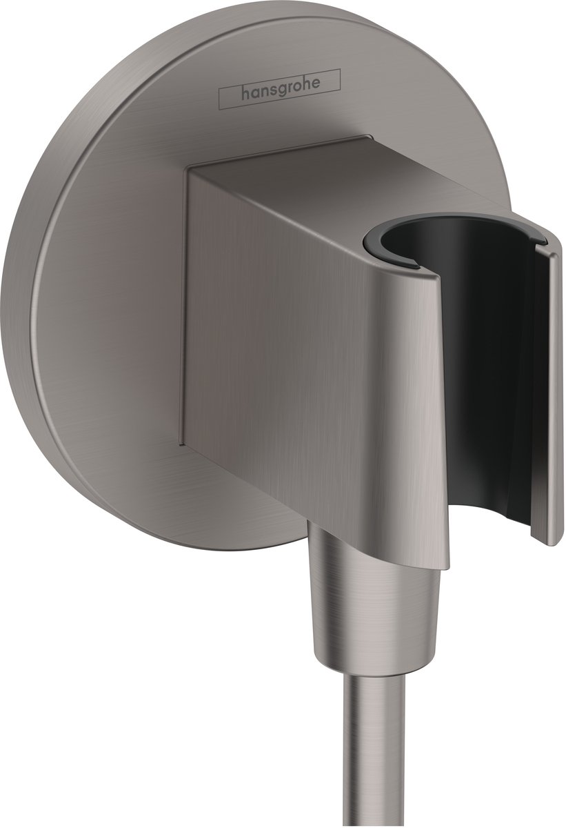 Hansgrohe Fixfit s - handdouchehouder + aansluitbocht Brushed Black chr - geborsteld zwart chroom (antraciet)