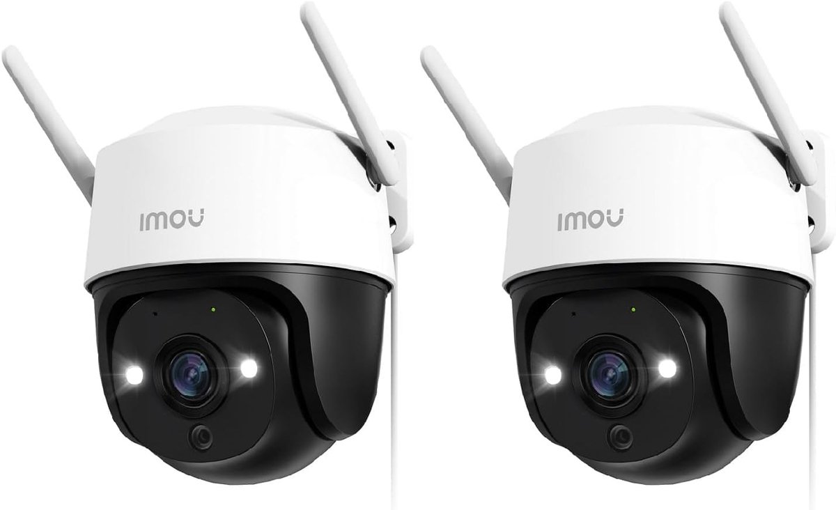 Draadloze Buiten Camera Set 2 Stuks - 3K (5MP) WiFi Beveiligingscamera met Kleuren Nachtzicht en 360° Rotatie