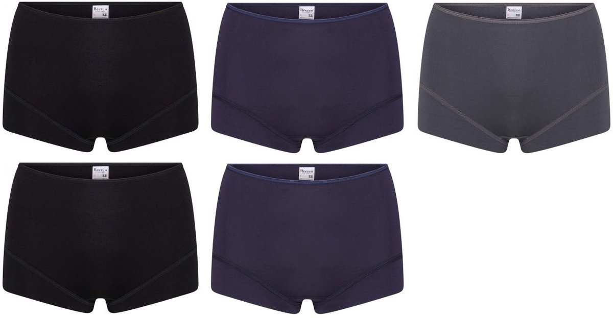 Beeren Dames 5-pack: Donker - maat XL