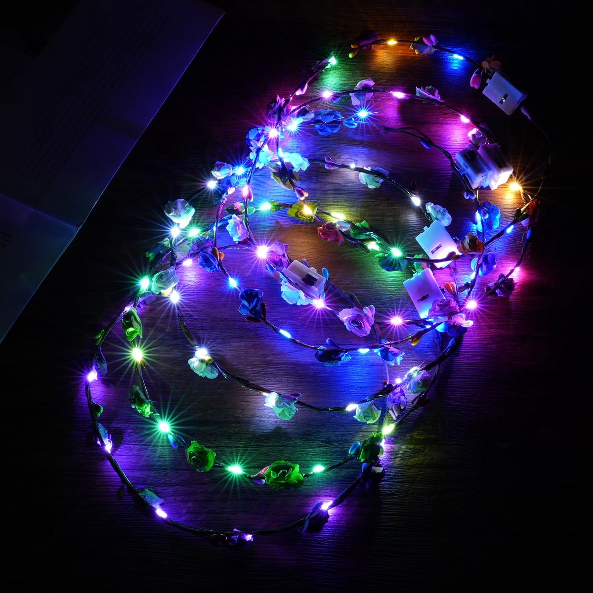LED Bloemenkrans Haarband - Verstelbaar Design - Perfect voor Feestjes en Festivals
