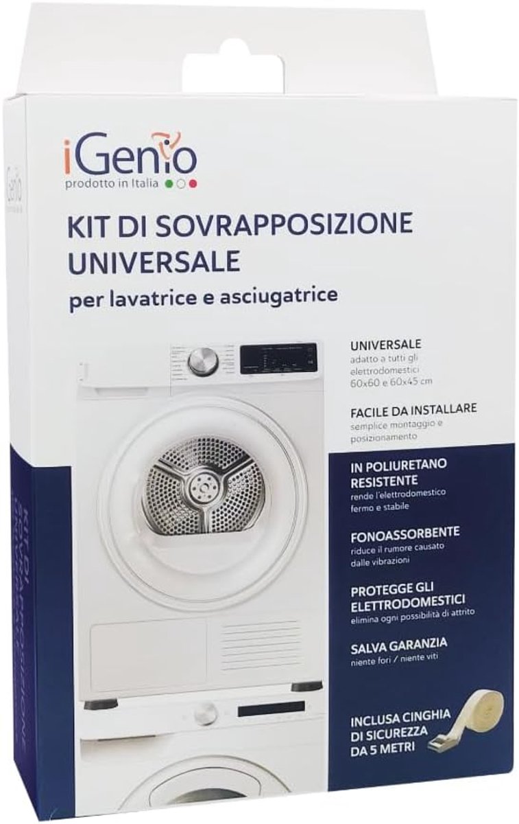Universele Stapelset Wasmachine en Droger - Trillingsdempend en Geluidsreducerend
