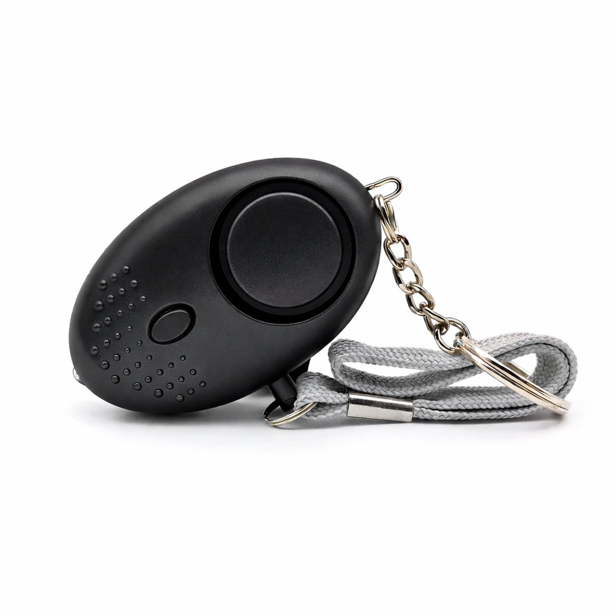 Aventrix Persoonlijk Alarm 130dB – Sleutelhanger – Zwart – Veiligheidsalarm met LED verlichting - Noodalarm