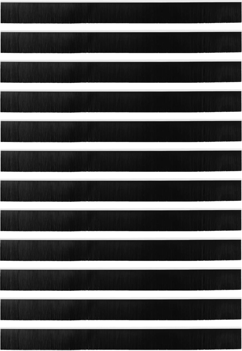 vidaXL - Zelfklevende - Deurborstels - 12 - st - Wit - 100 - cm - Aluminiumlegering