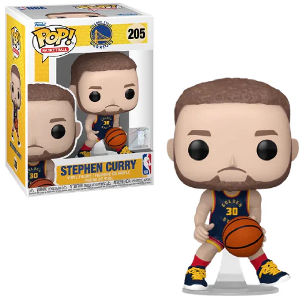 Pop Basketball: NBA Warriors - Stephen Curry (City Edition) Funko Pop #205