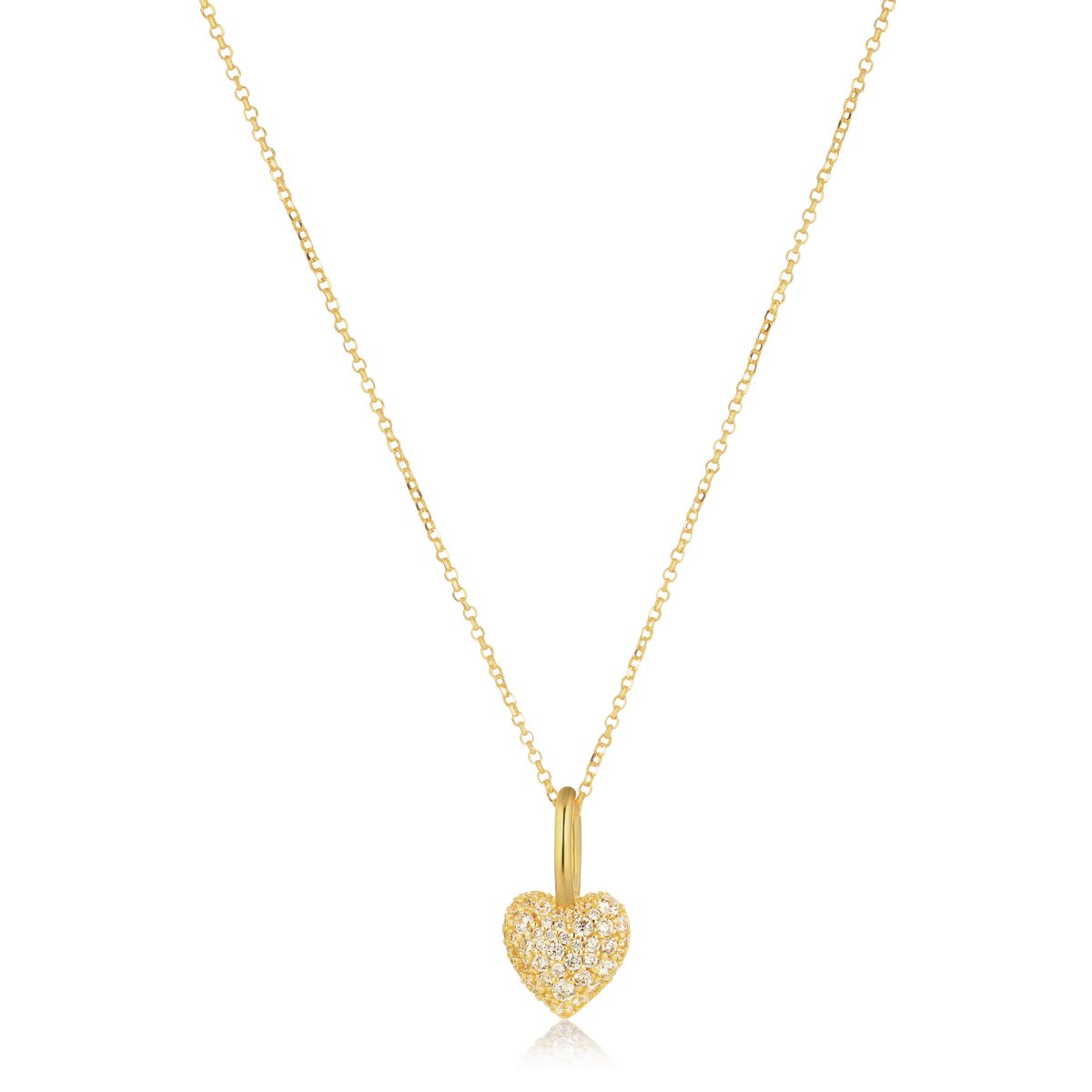 Sif Jakobs Jewellery Caro Gold plated ketting met hanger ingezet met zirkonia SJ-P72356-CZ-YG