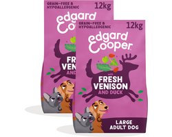 Edgard & Cooper Hondenvoer Droog Hert - Scharreleend - 2 x 12 kg - Voordeelverpakking