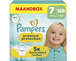 Pampers Premium Protection Maat 7 Maandbox - 128 Luiers - 15kg+