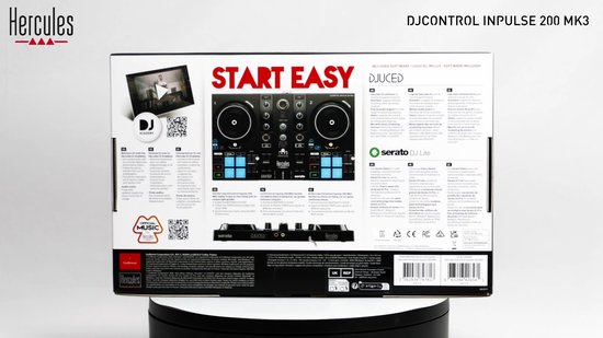 Hercules DJControl Inpulse 200 MK3 – Ideale DJ-controller om met DJ-en te beginnen – Software en tutorials inbegrepen – Spotify en Apple Music streamen met Serato DJ Lite