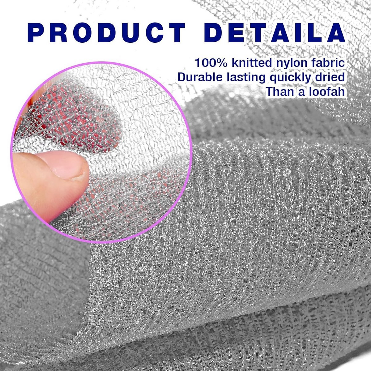 3 Stuks Exfoliërende Washandjes - Afrikaanse Douche Scrub Spons voor Lichaam en Gezicht