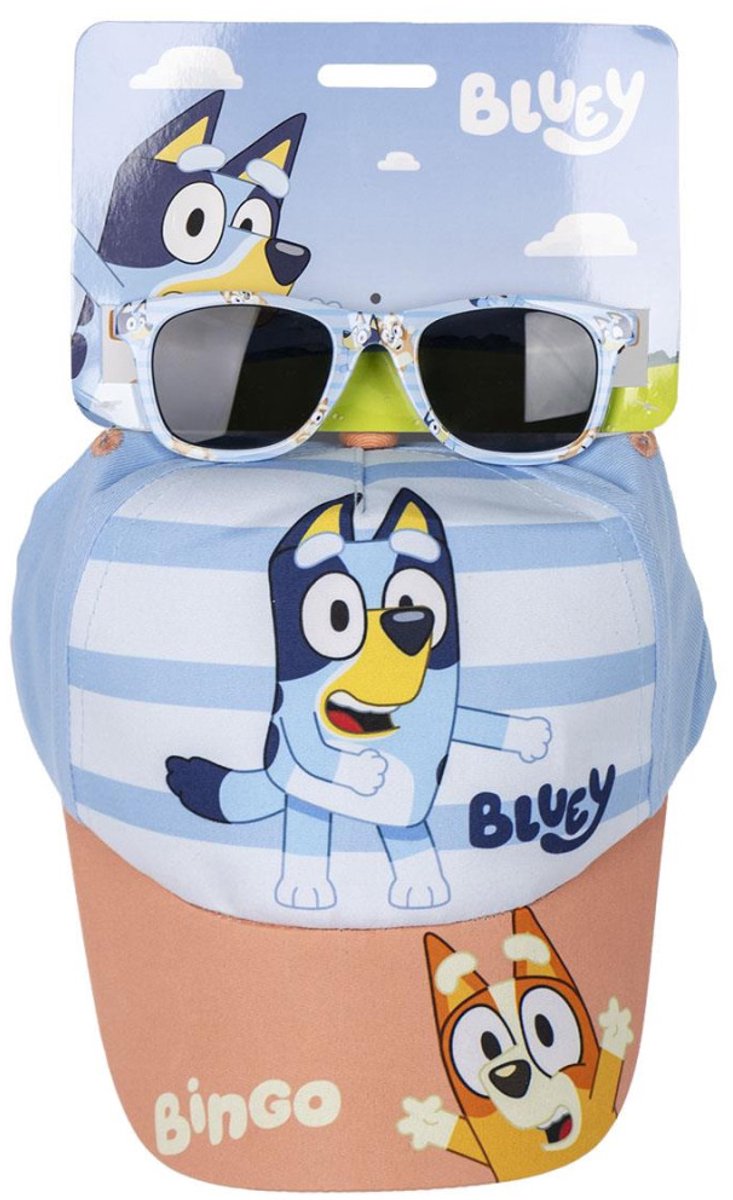 Cerda Group Bluey Set Met Pet En Zonnebril Blauw 51 cm