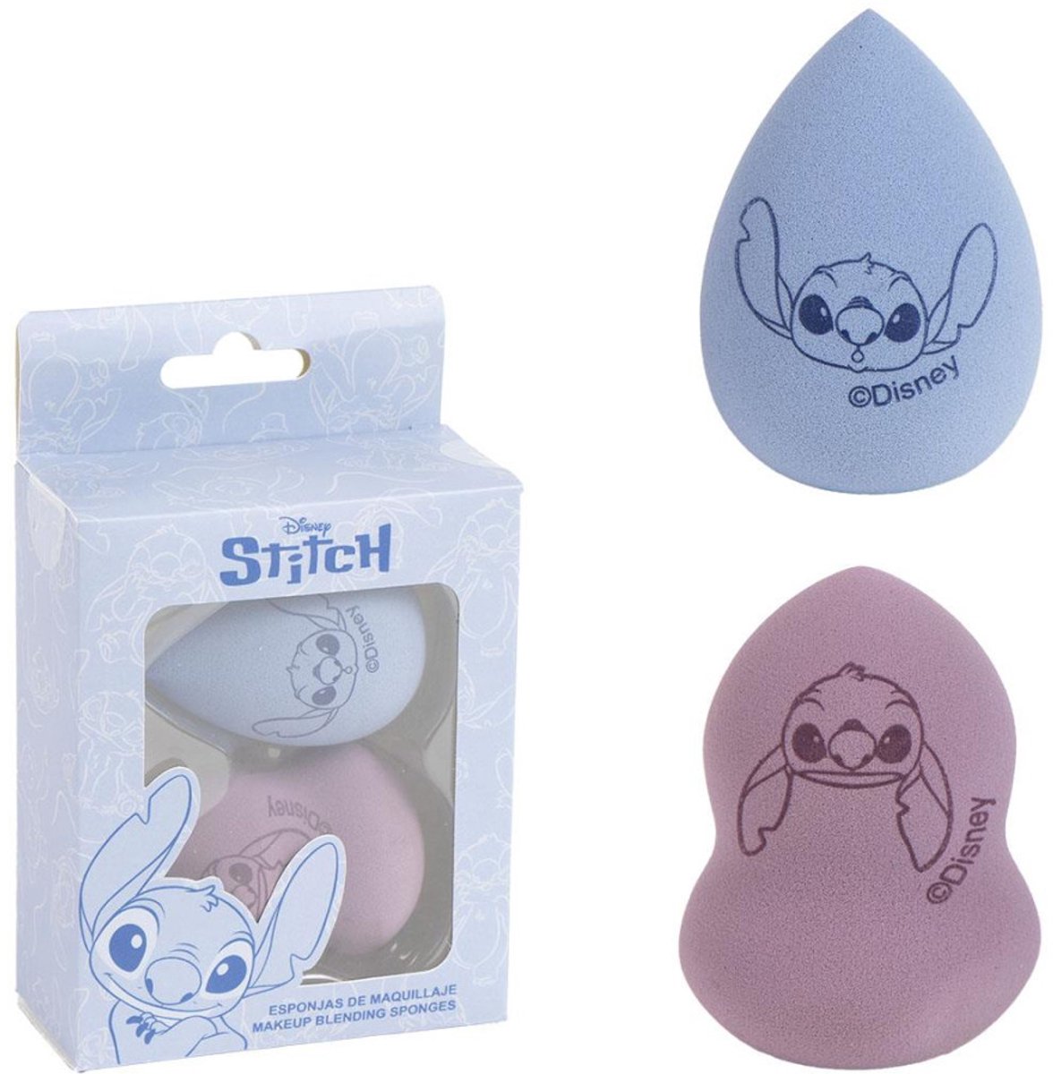 Disney Stitch Make-up Sponge Dames - 2 Stuks Sponges
