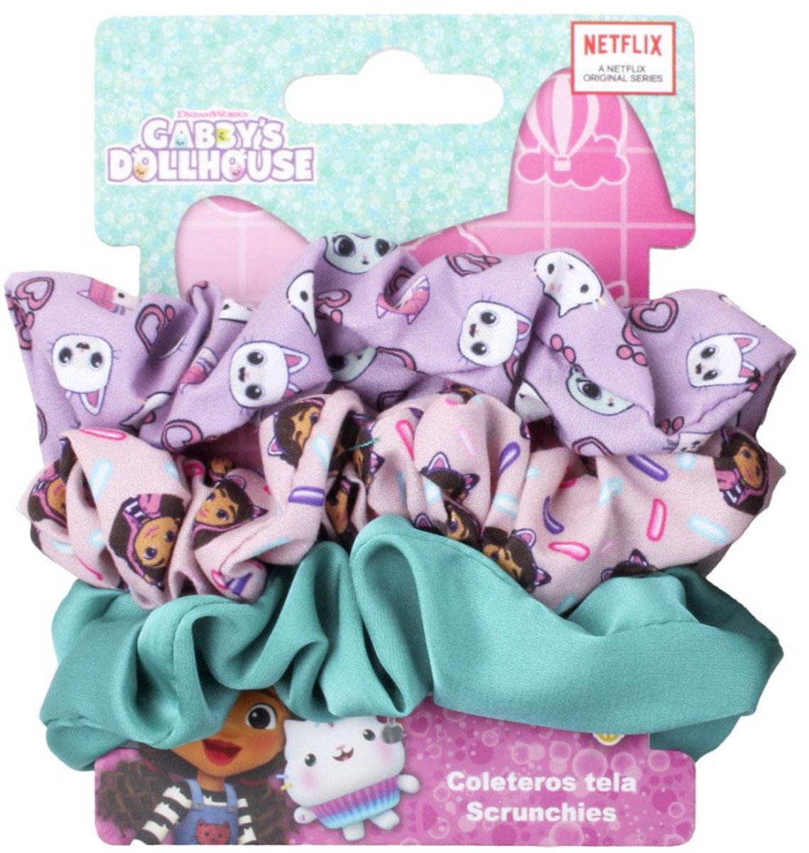 Haarelastiek Gabby's Dollhouse Roze 3 Onderdelen