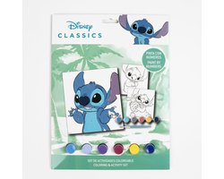 Disney Stitch Verf op Nummer Set – Inclusief Verf en Penseel – Creatieve Knutselactiviteit voor Kinderen