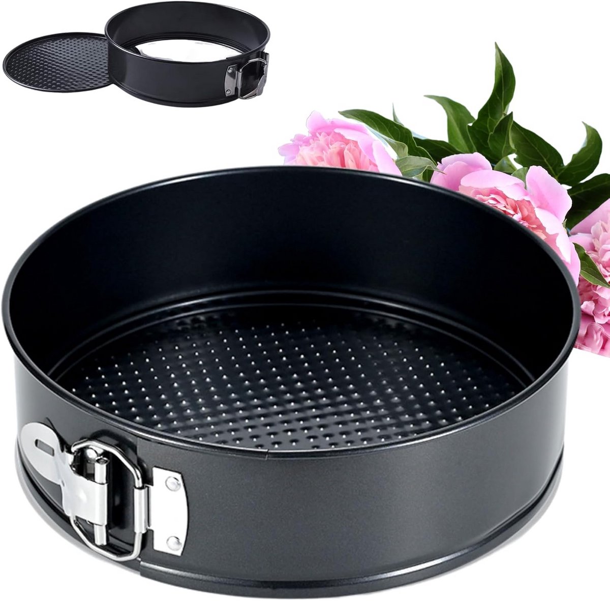 Lekvrije Springvorm Rond 18 cm - Ideaal voor Taart, Cake, Pizza en Brood