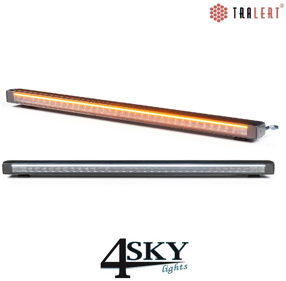 Tralert Stratos 96cm LED wit-amber DRL Lightbar incl. R65 flitser IP69K volledig gecertificeerd 36 mnd garantie