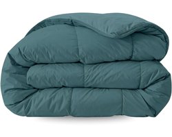 Zelesta Comfort Uni Dekbed zonder overtrek - Wasbaar Hoesloos dekbed - Met vaste overtrek - 2 in 1 - Zeegroen - 200x200cm